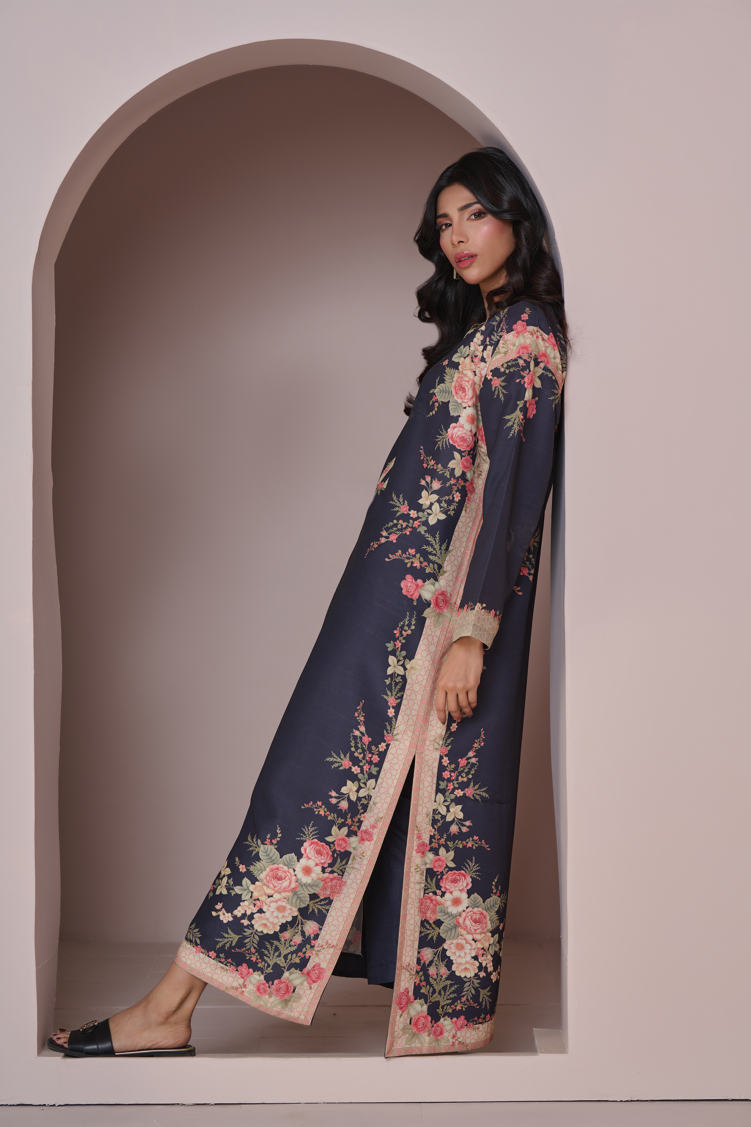 Black Rose Kaftan | 2-Piece