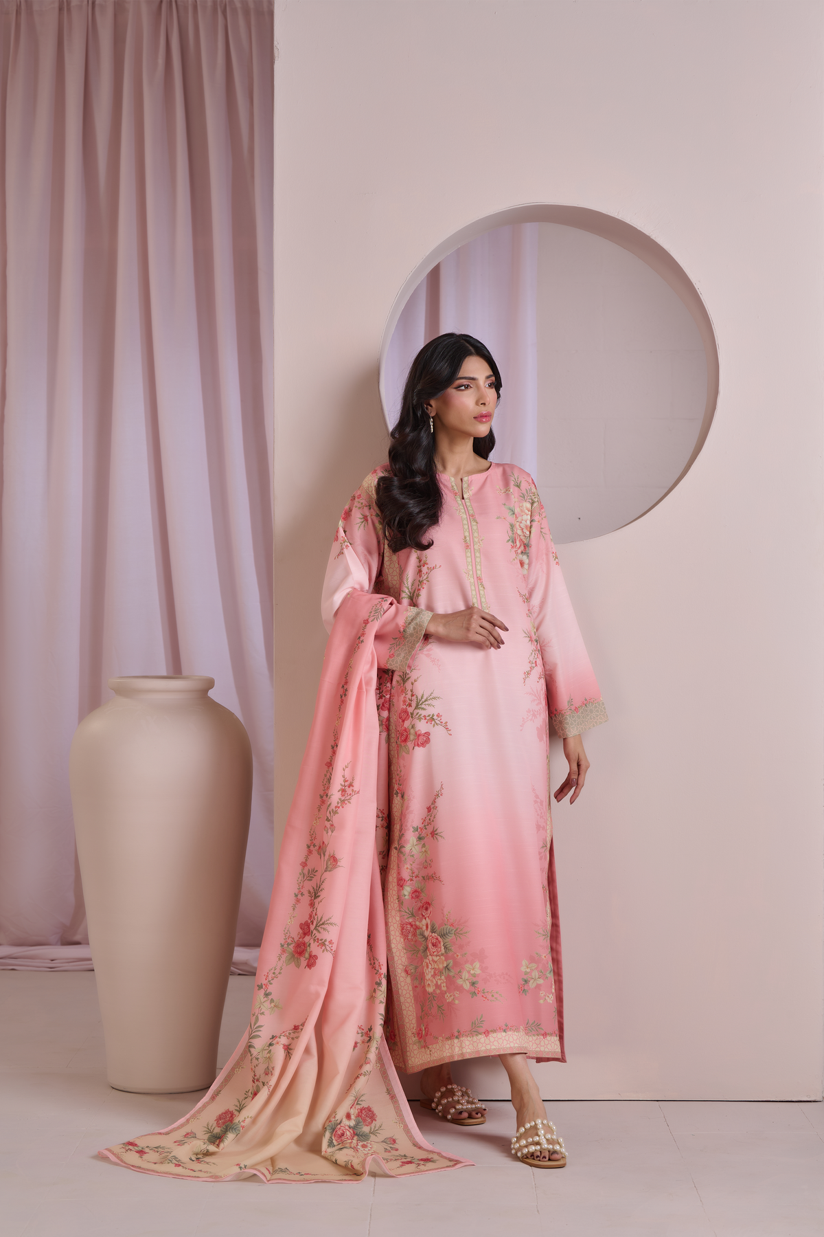 Blush Rose Kaftan Dupatta